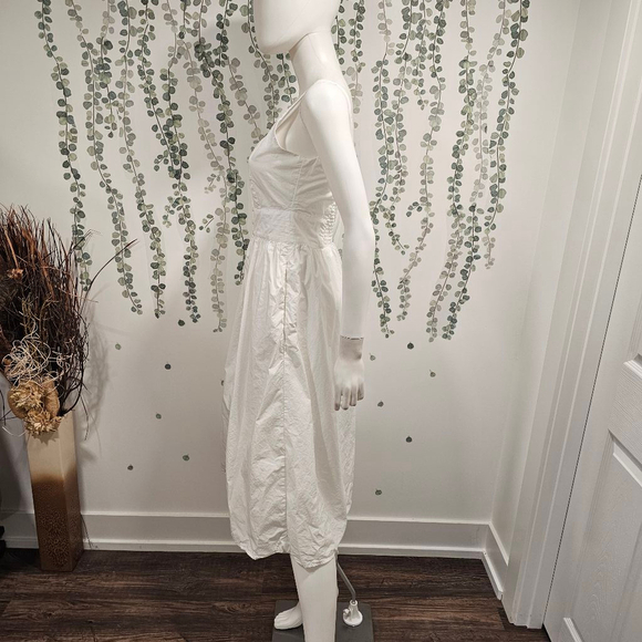 J.Crew Button-front cotton poplin dress White Sz 0 - Picture 7 of 14